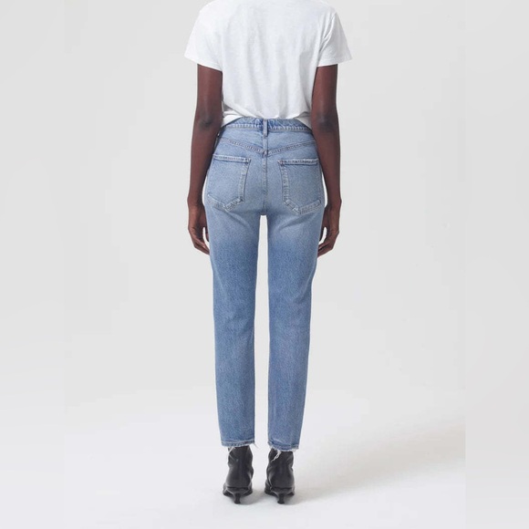 AGOLDE  Riley Long High-Rise Straight Jeans in  Cove 25 - Picture 4 of 14